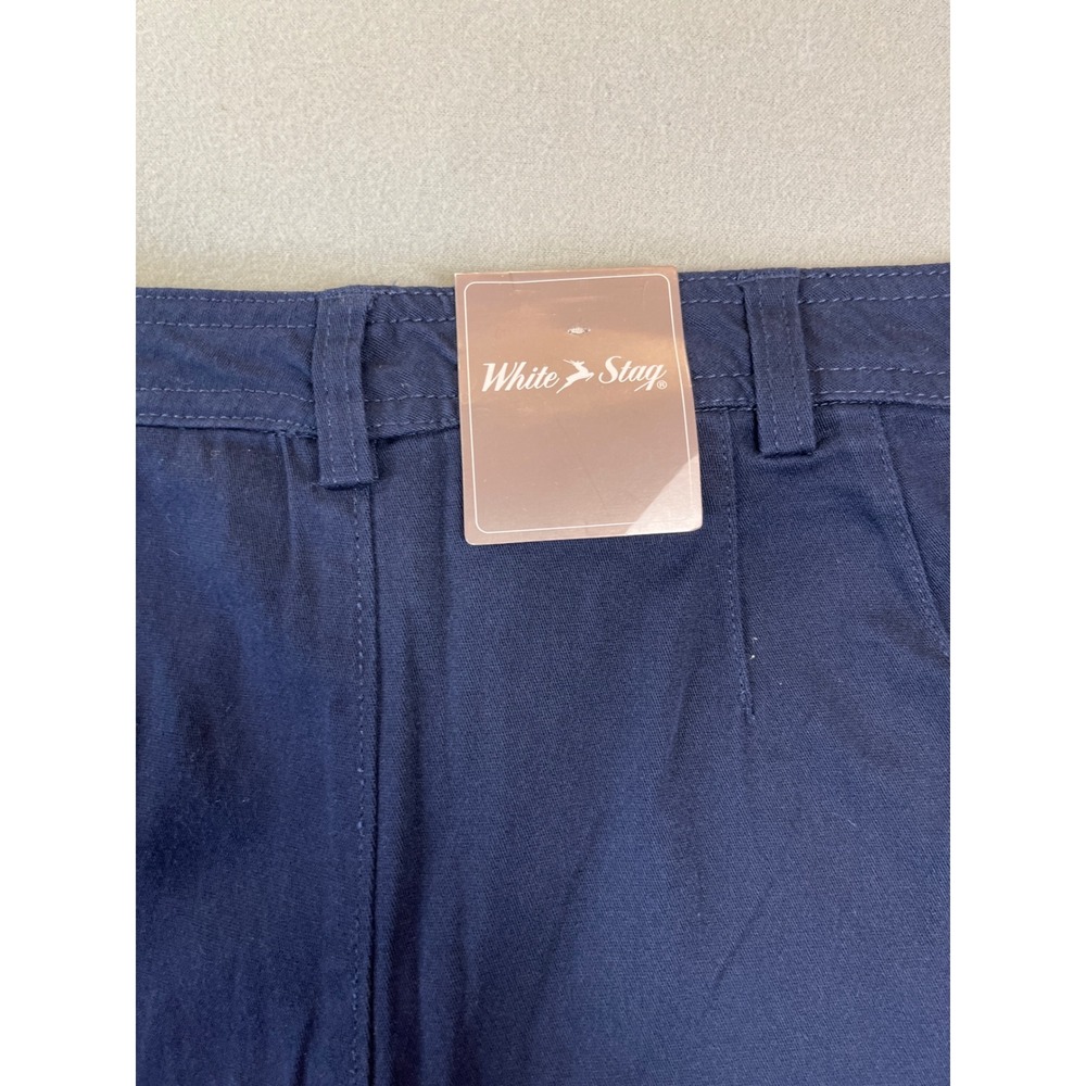 White Stag Bermuda Shorts Womens 10 Navy Blue NEW Cotton Blend Stretch Casual - Picture 5 of 6